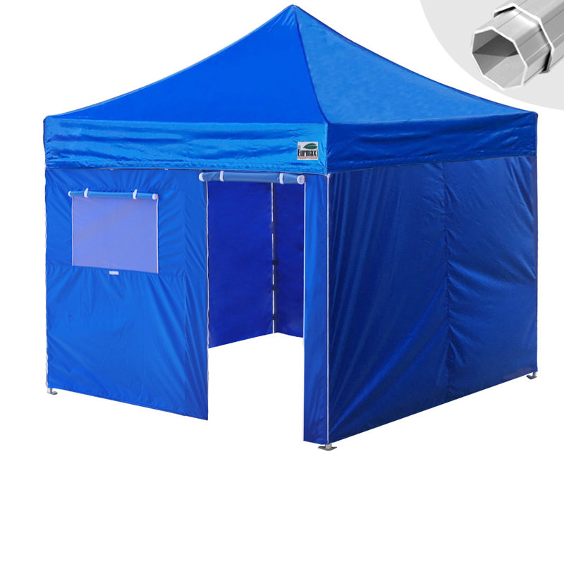 Eurmax Beyond 10 Ft. W X 10 Ft. D Aluminum Pop Up Canopy Weeding Party Tent With 4 Side Walls